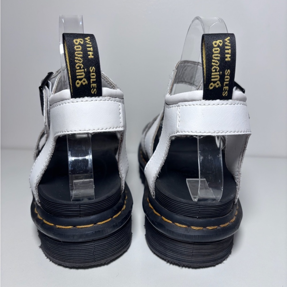 Dr. Martens Blaire White Leather Strappy Platform Sandals Women’s Size 7 - Picture 5 of 8